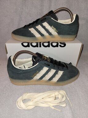 Adidas Gazelle Women's Size 8 Black Off White Ruffled Sneakers JS1412 (#2211)